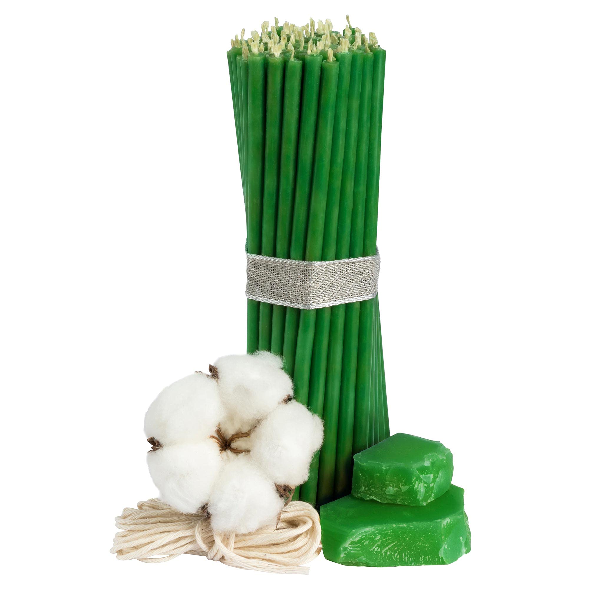 Premium Beeswax Ritual Candles - Pack of 50 | 6.3 Inch Length, 0.2 Inch Diameter | 30 Minute Burn Time | Drip-Free & Smoke-Free Thin Taper Candles for Church, Meditation & Home Decor