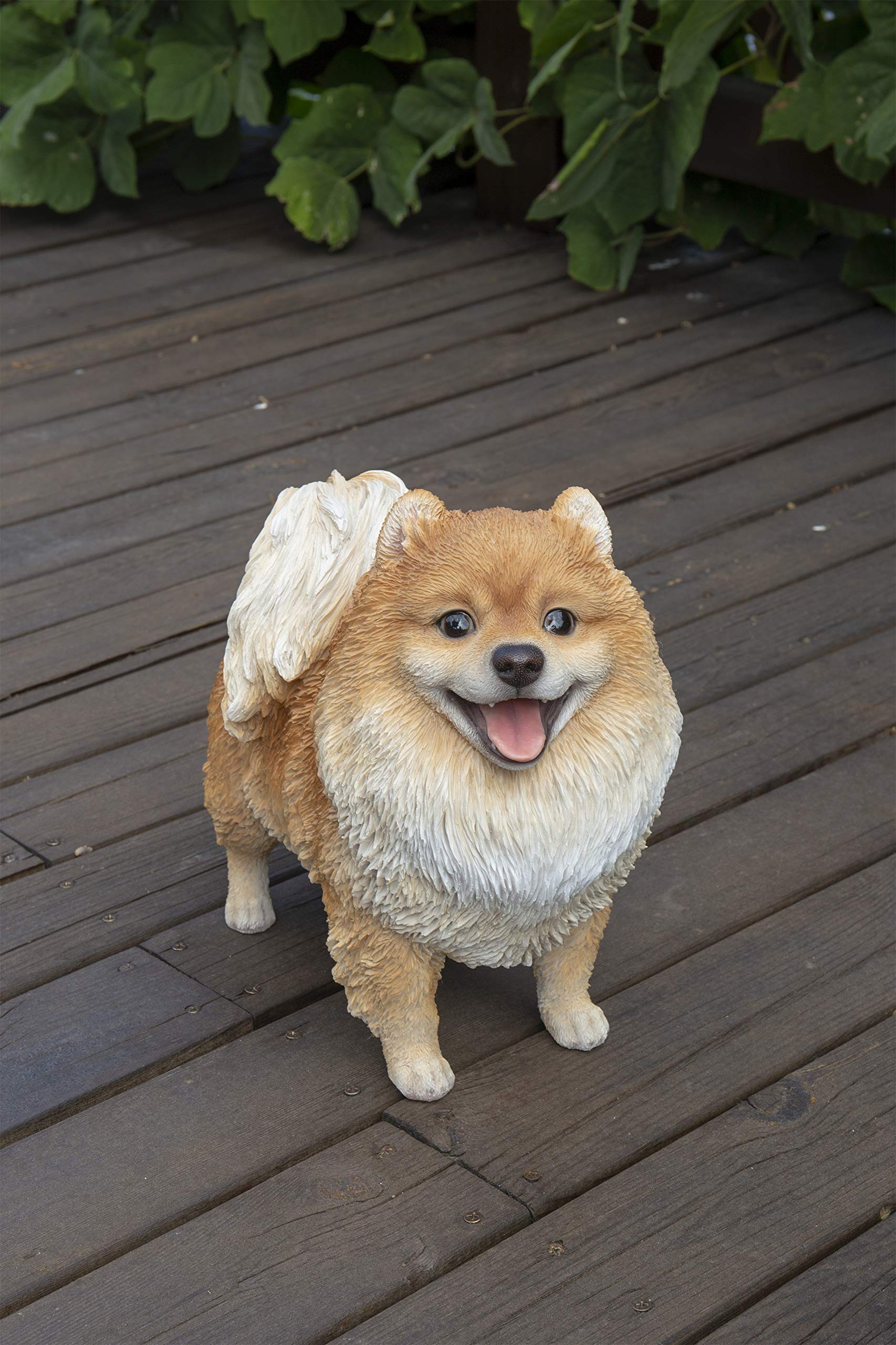 Hi-Line Gift Ltd. Medium Standing Pomeranian Stuffed Animal - Soft Brown Plush Toy for Kids, Home Decor, and Gift Giving | Perfect for Nursery, Bedroom, and Collectors