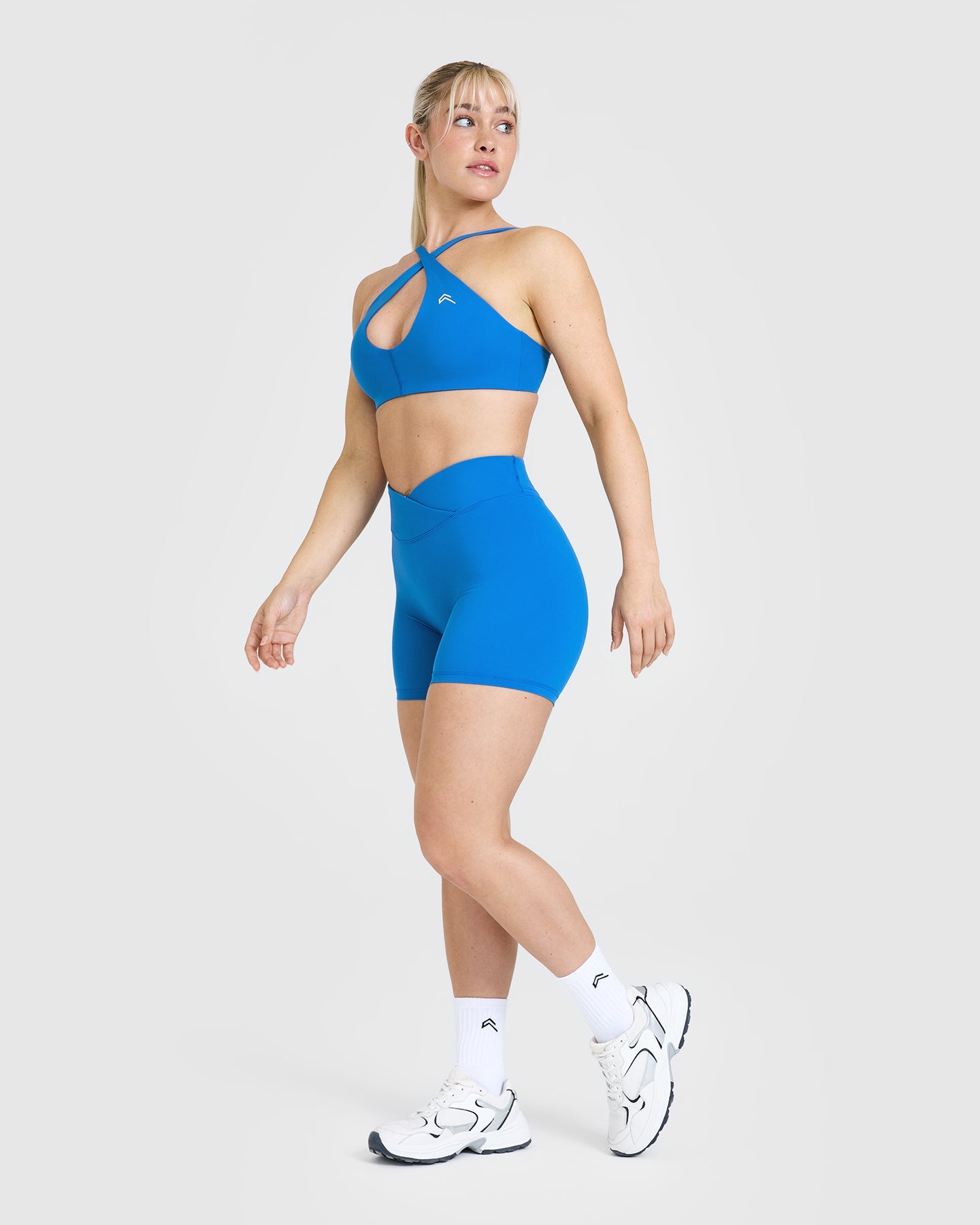 Seamless Micro Bralette - Retro Blue Vintage Sports Bra for Yoga, Gym & Everyday Wear