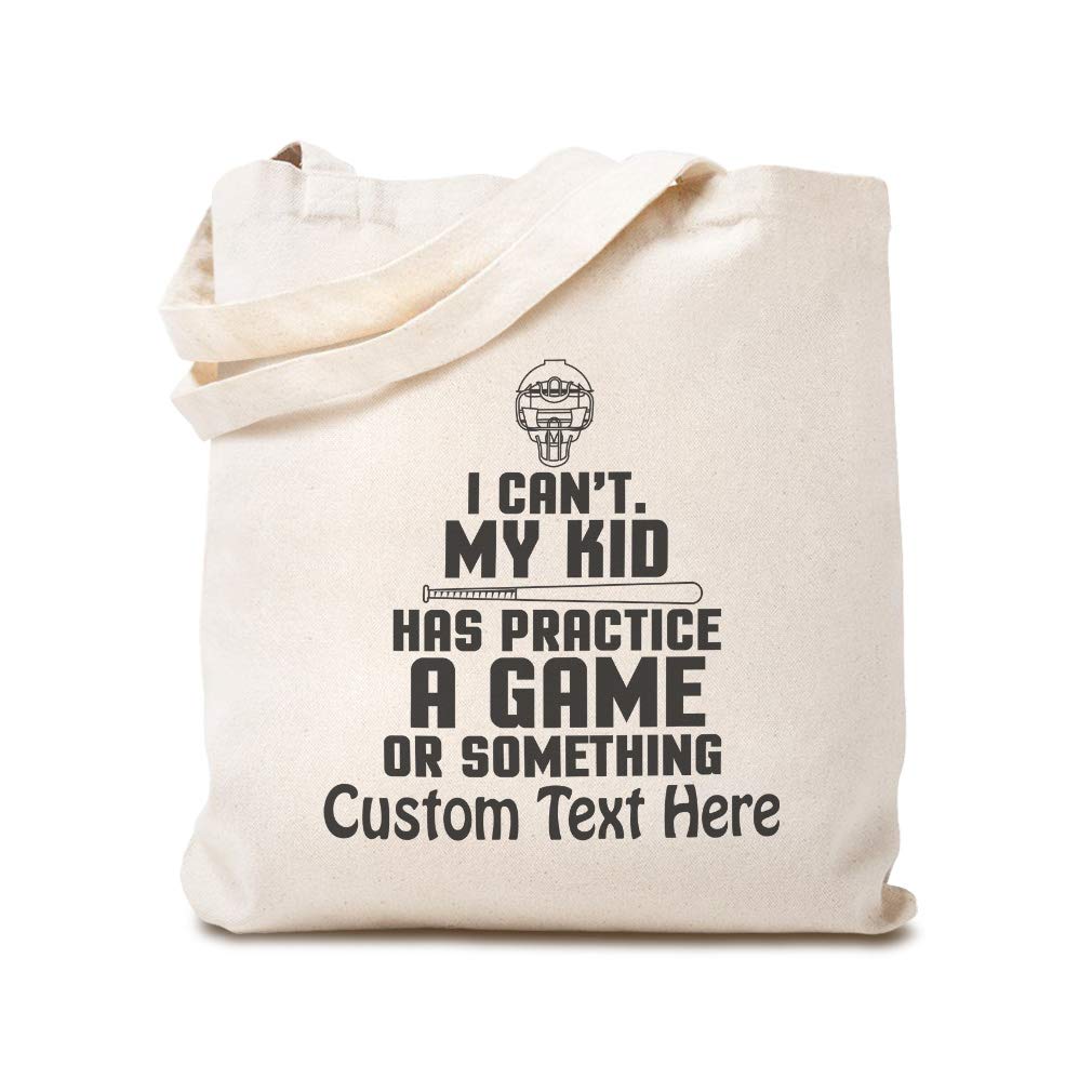 Funny Mother's Day Canvas Tote Bag - Reusable Grocery Shopping Bag with 'I Can't. My Kid Has Practice' Print - Perfect Gift for Sports Moms, Soccer Moms & Busy Parents - Great for Groceries, Beach Trips & School Activities