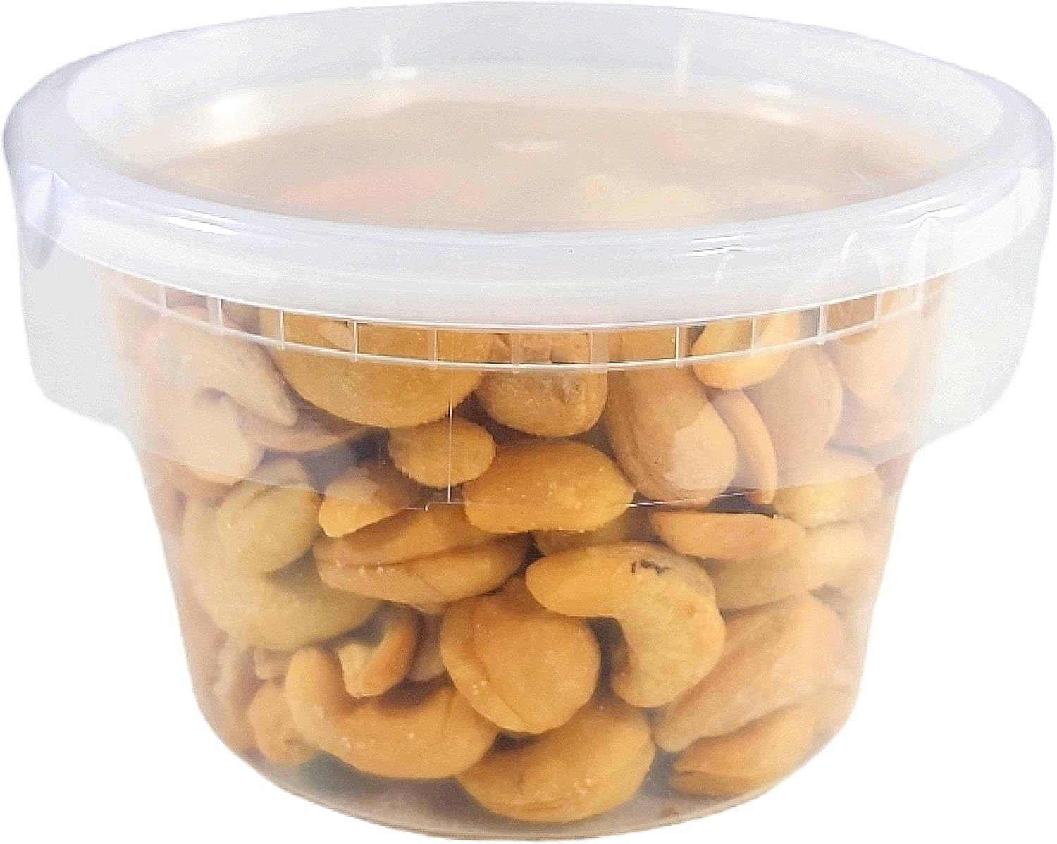 PACTOGO Clear Shrink Bands for Food Containers - 250 Pack Fits 8-32oz Round Plastic Soup/Deli Containers | Perfect for Restaurant Takeout, Meal Prep & Food Storage