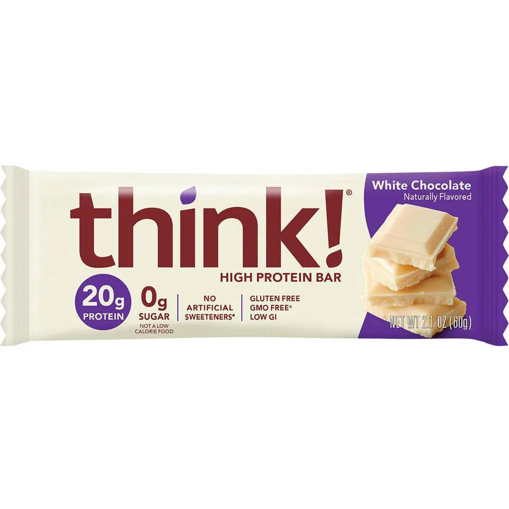think! High Protein Bars - Low Sugar, Gluten Free Snacks for Weight Loss & Energy Boost - Perfect for Gym, Hiking & On-the-Go Nutrition