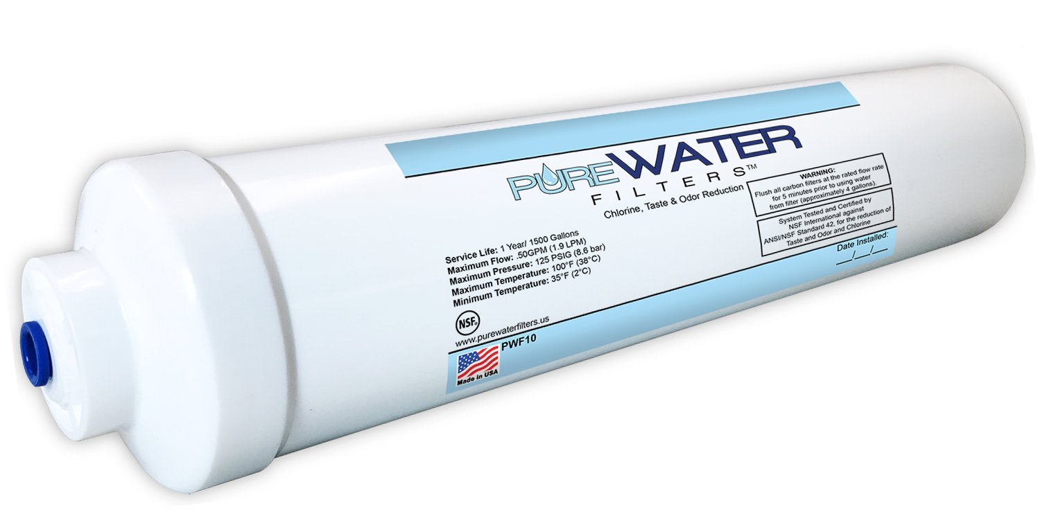 High-Quality Inline Water Filter for Refrigerators, Ice Makers & Coffee Machines - Universal 1/4