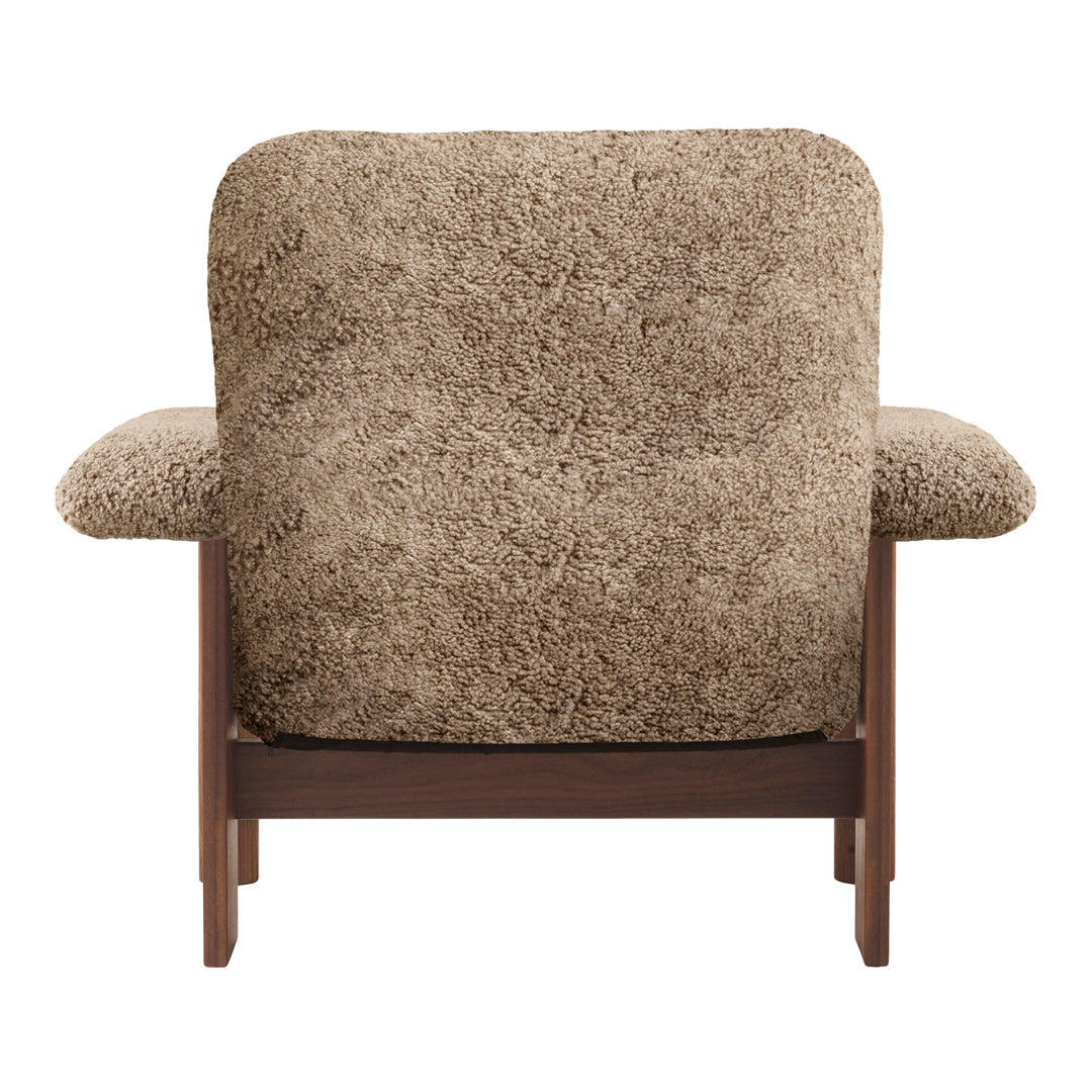 Brasilia Lounge Chair - Mid Century Modern Accent Chair for Living Room, Bedroom & Office - Comfortable Upholstered Armchair with Wooden Legs - Perfect for Relaxing, Reading & Decor