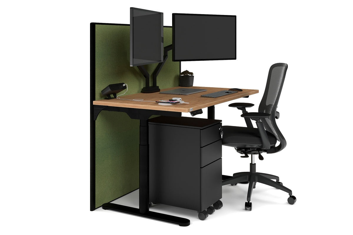 Flexi Premium Height Adjustable Single Workstation Desk - 1200L x 700W - Ergonomic Standing Desk for Home Office & Workspace