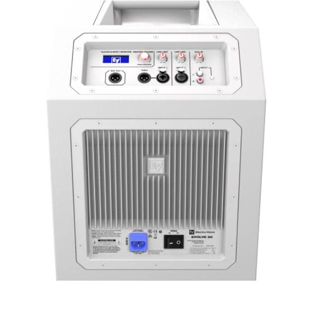 Electro Voice Evolve 50 Portable Bluetooth Column Speaker - High-Powered PA System for Live Music, DJ Events & Outdoor Parties (White)