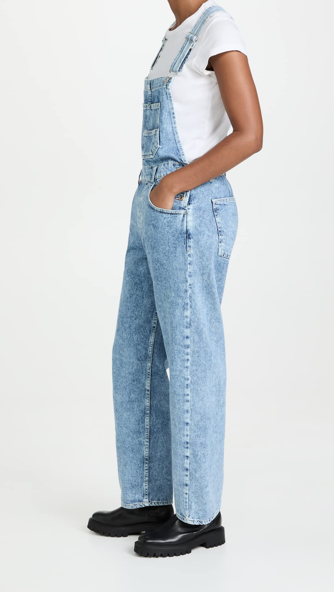 FP Movement Women's Ziggy Denim Overalls - Stylish & Comfortable Denim Jumpsuit for Casual Wear, Outdoor Adventures & Street Fashion