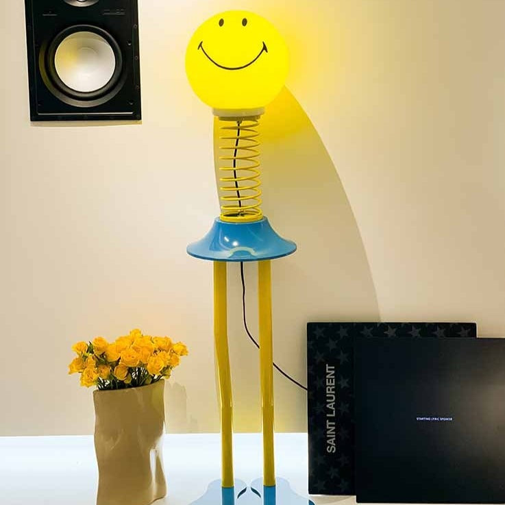 Kids Smiley Face Floor Lamp - Adjustable LED Standing Light for Bedroom & Playroom | Modern Nursery Decor & Children's Night Light for Cozy Reading Corner