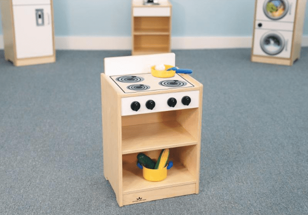 Let's Play Toddler Stove - White Pretend Play Kitchen Toy WB7225 | Fun Role-Playing for Kids Ages 3+ | Perfect for Imaginative Play & Early Learning
