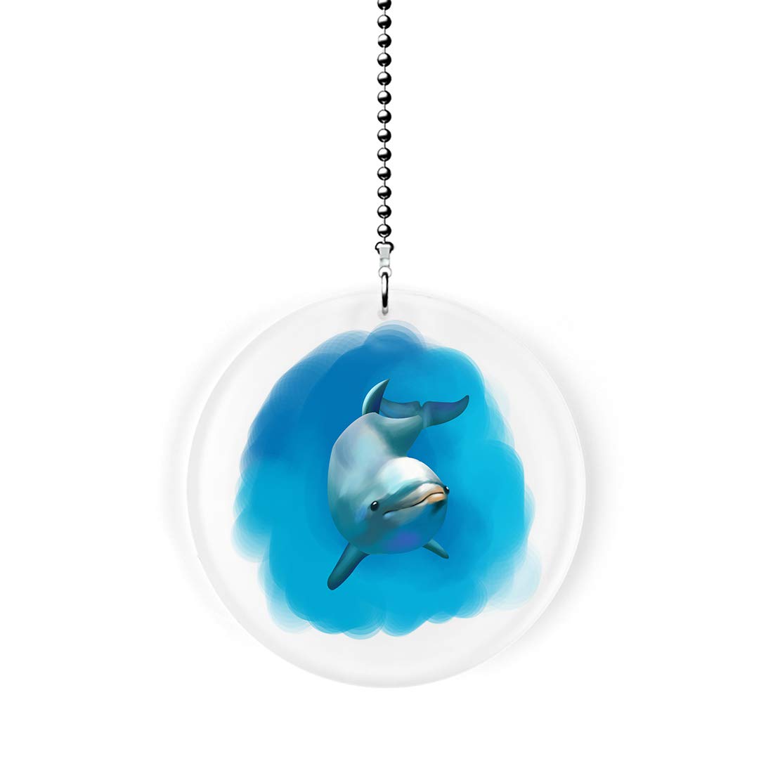 Blue Dolphin Ceiling Fan Light Pull Chain - Decorative Ceiling Fan Accessory for Bedroom, Living Room, Kitchen - Vintage Style Fan Pull Chain Replacement