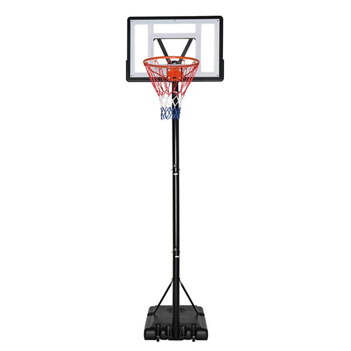 Portable Basketball Hoop - Adjustable 7-10ft Height with Wheels for Outdoor & Home Court Use