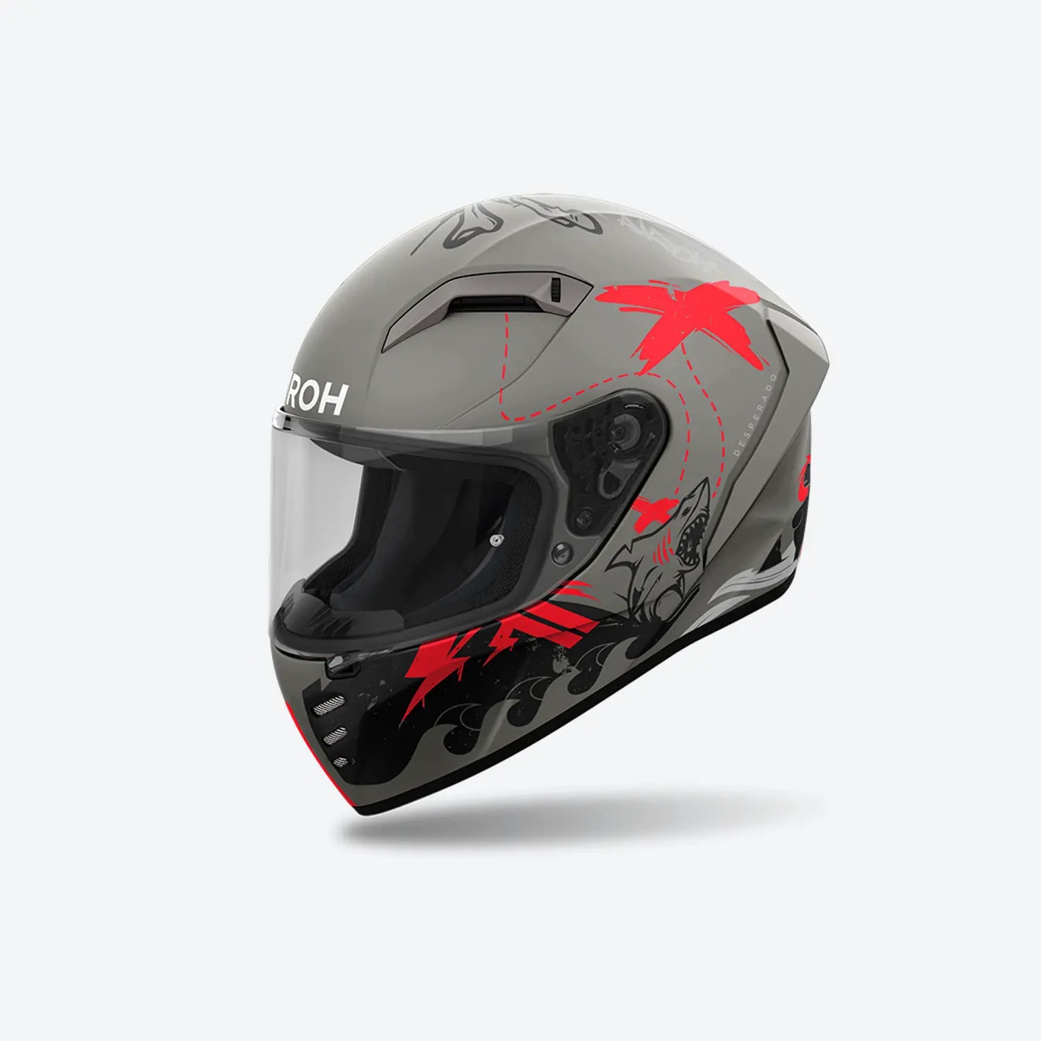 Airoh Connor Desperado Matt Orange Motorcycle Helmet - DOT Certified Off-Road & Adventure Riding Gear for Men - Perfect for Dirt Biking, Trail Riding & Motocross Racing