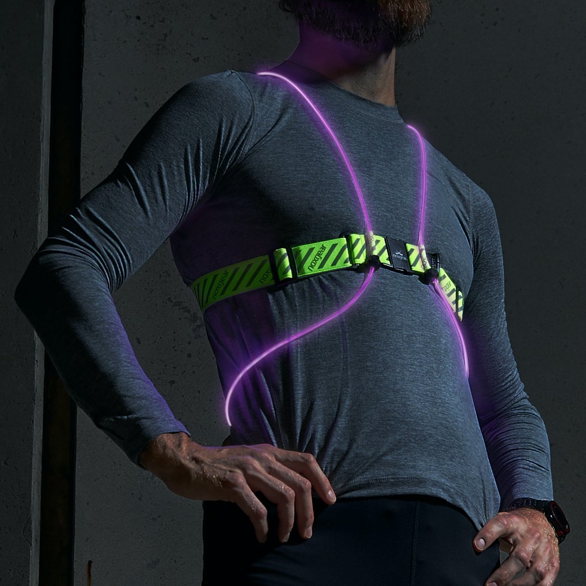 Tracer 2 LED Safety Vest - High Visibility Reflective Running Vest for Night Jogging, Cycling & Construction Work | USB Rechargeable Light-Up Vest for Outdoor Activities