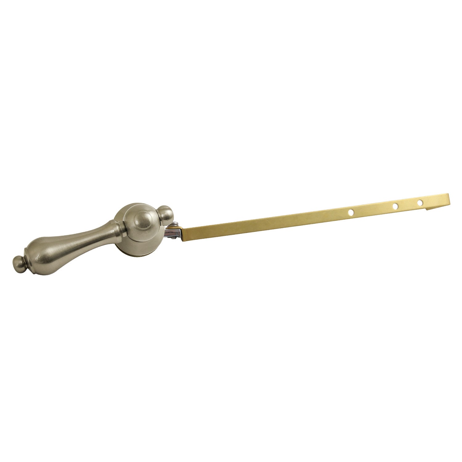 Universal Toilet Tank Lever - Brushed Nickel Front or Side Mount Replacement for Easy DIY Installation - Perfect for Home, Office, and Commercial Restrooms