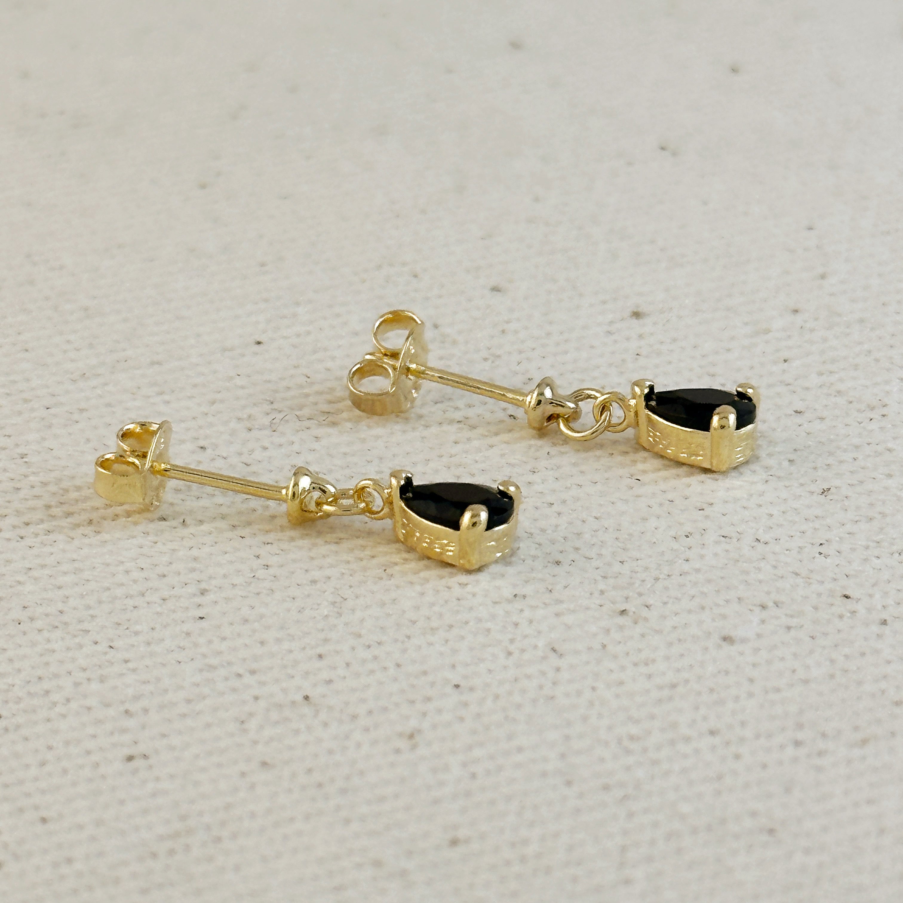 18k Gold Filled Colored CZ Teardrop Earrings for Women - Elegant Dangle Drop Earrings for Party, Wedding & Evening Wear
