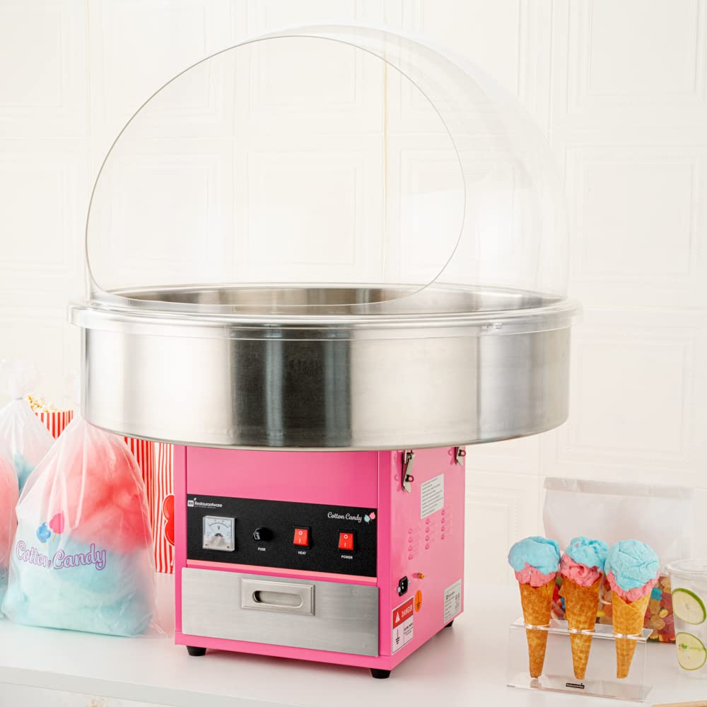 Durable 28 x 15 Inch Acrylic Cotton Candy Machine Cover for Hi Tek 28