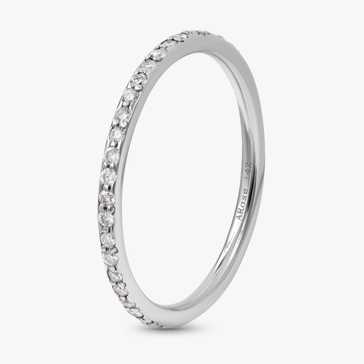 Diamond Stackable Eternity Bands for Women - 14K Gold Wedding Rings Set - Perfect for Anniversary, Engagement & Everyday Elegance