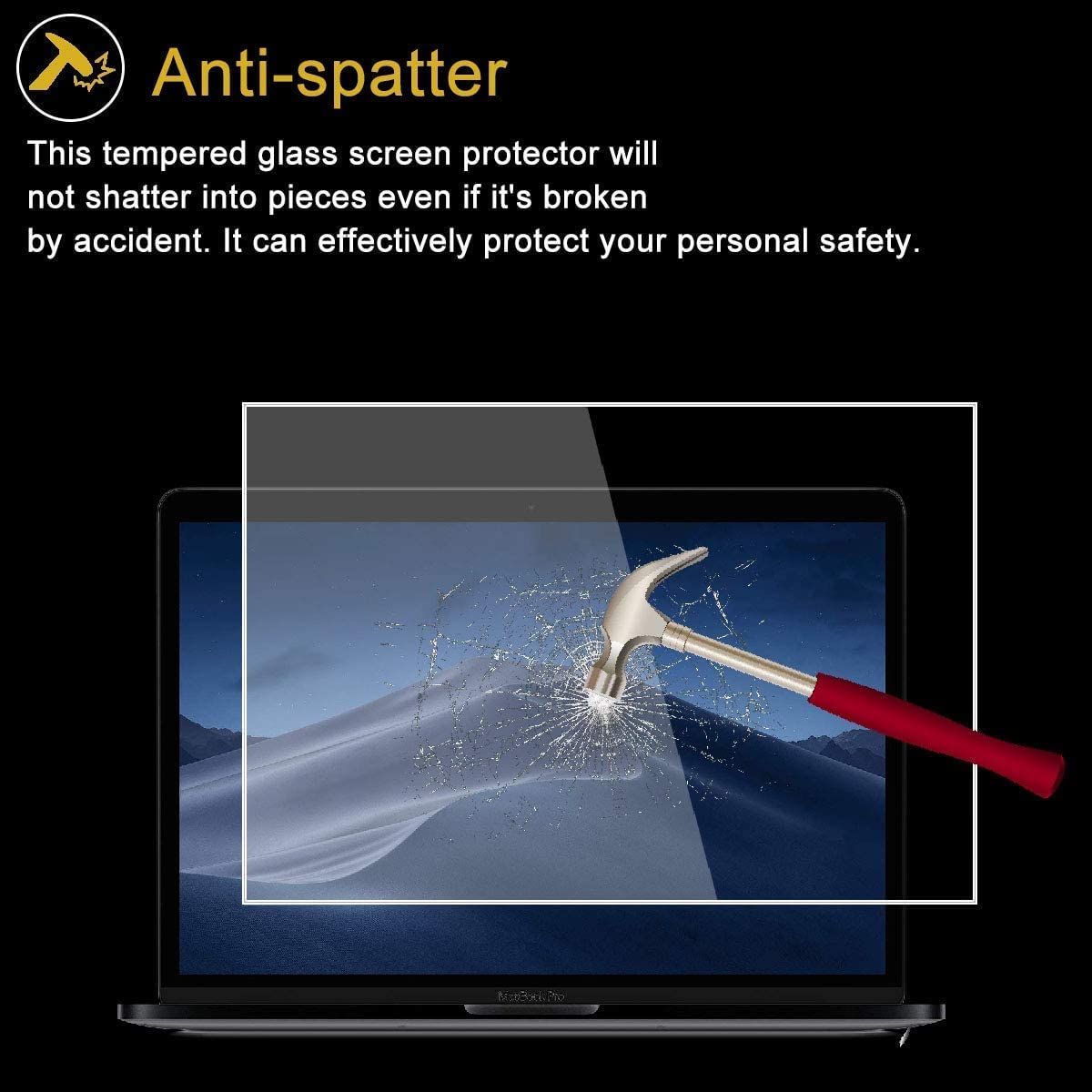 Premium Tempered Glass Screen Protector for MacBook Pro - Anti-Scratch, Anti-Glare, HD Clear Protection for Work & Entertainment