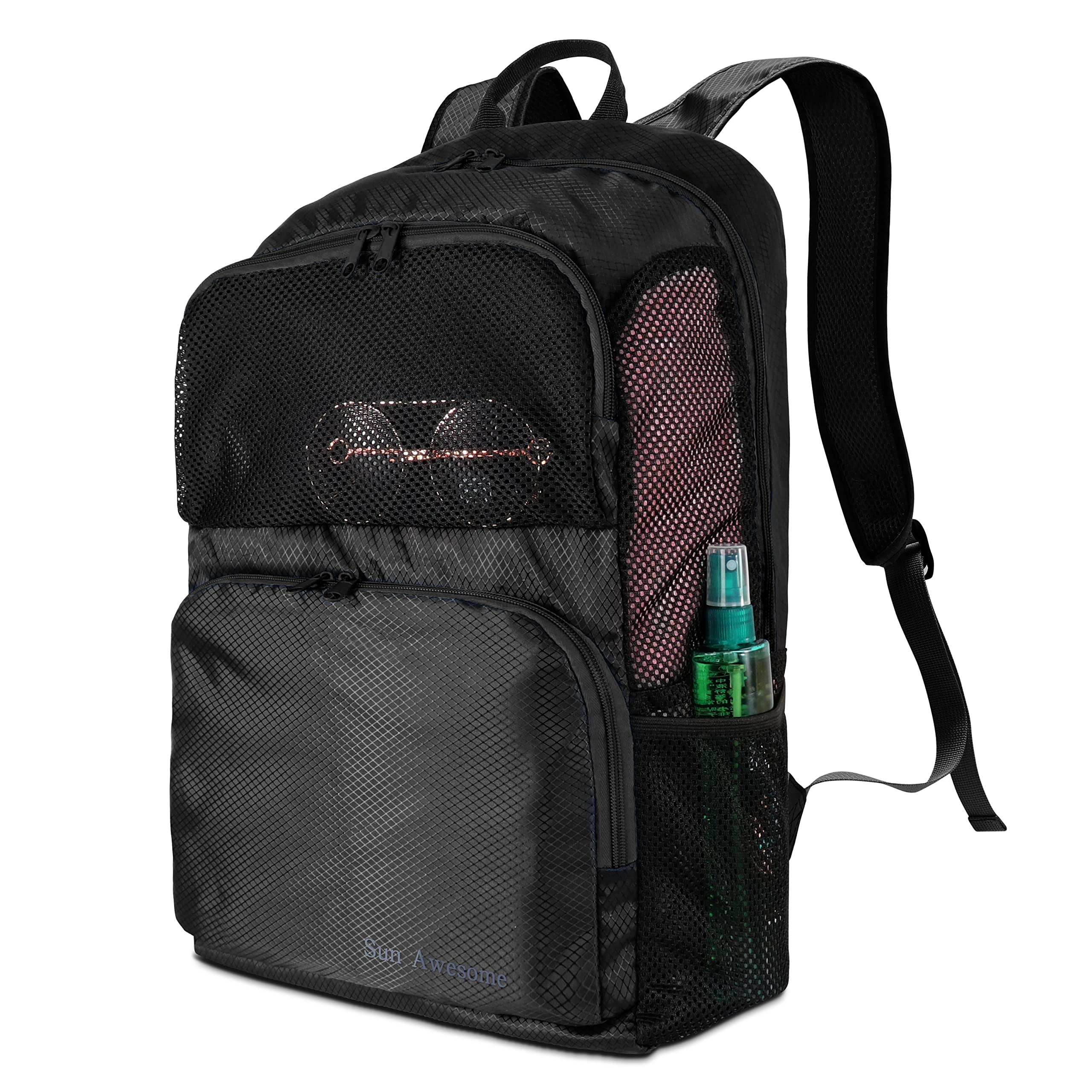 **Waterproof Sports Backpack for Swimming, Gym, Soccer & Travel - Lightweight Mesh Daypack with Ventilation for Men, Women & Kids - Perfect for Pool, Beach, Hiking & Outdoor Activities**
