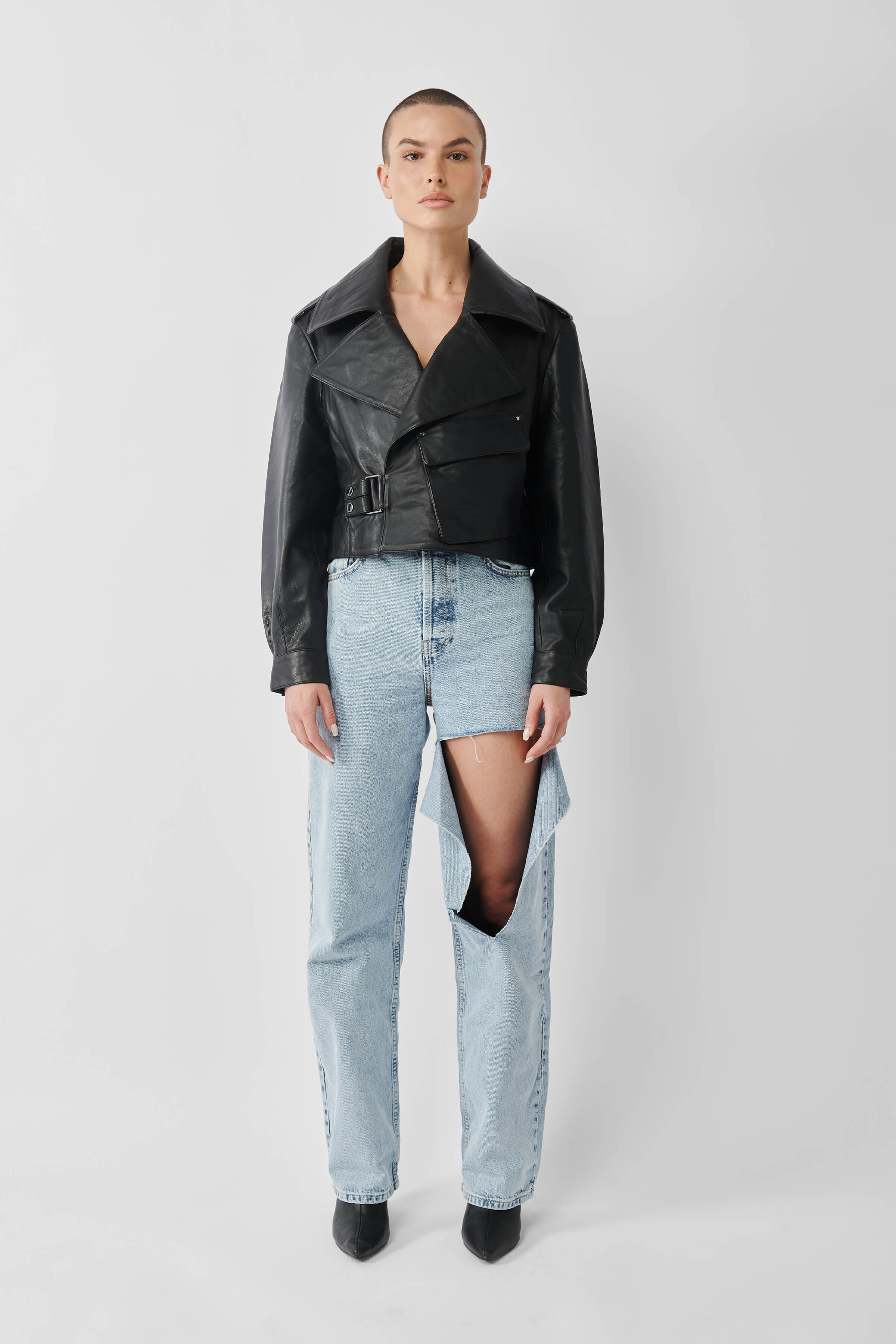 Stylish Black Cropped Blouson Top for Women - Trendy High Waist Casual Shirt for Tall Girls - Perfect for Parties, Dates & Everyday Wear