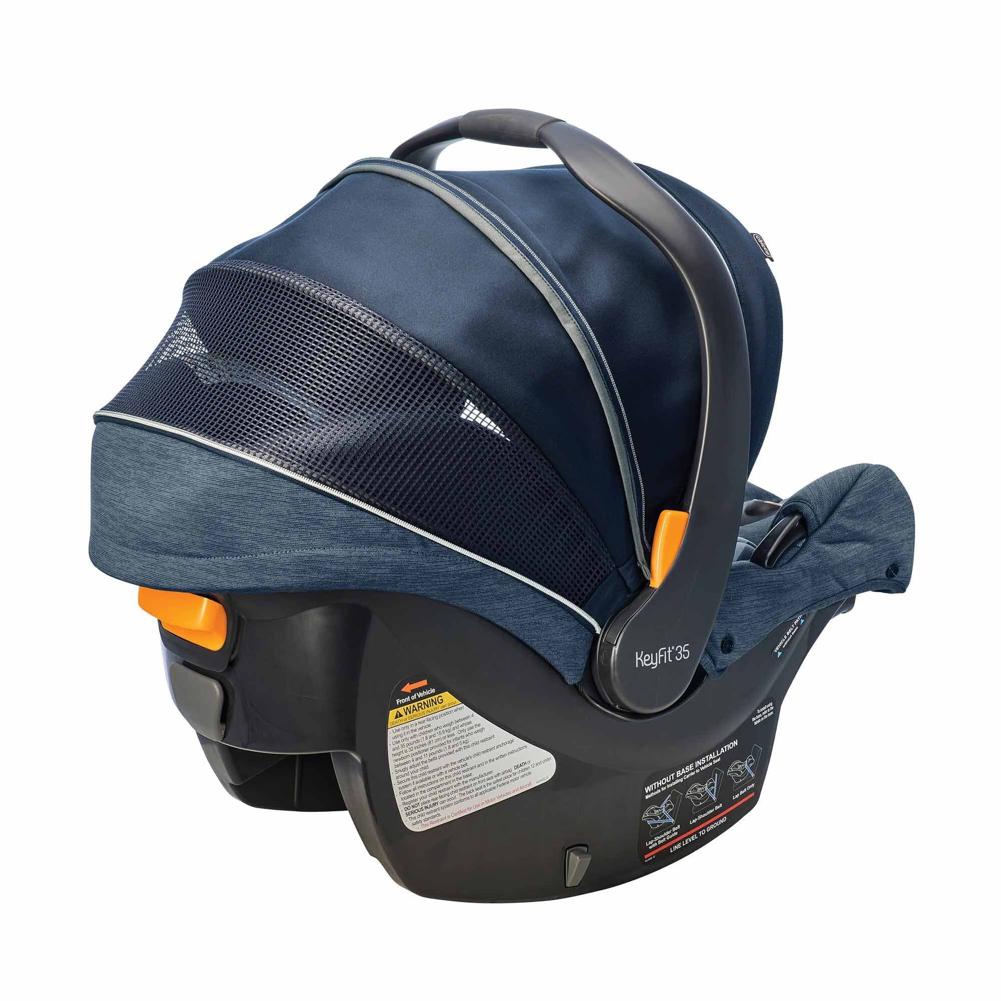 Chicco KeyFit 35 Zip ClearTex Infant Car Seat - Lightweight & Safe Baby Carrier for Newborns 4-35 lbs | Easy Installation for Cars, Travel & Everyday Use