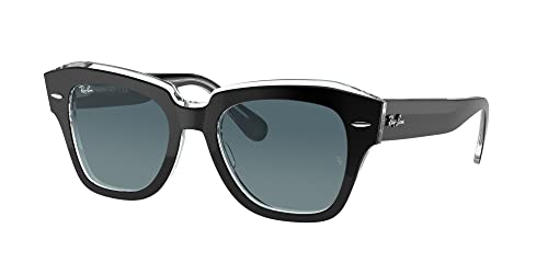 Black on Transparent/Blue Gradient Grey