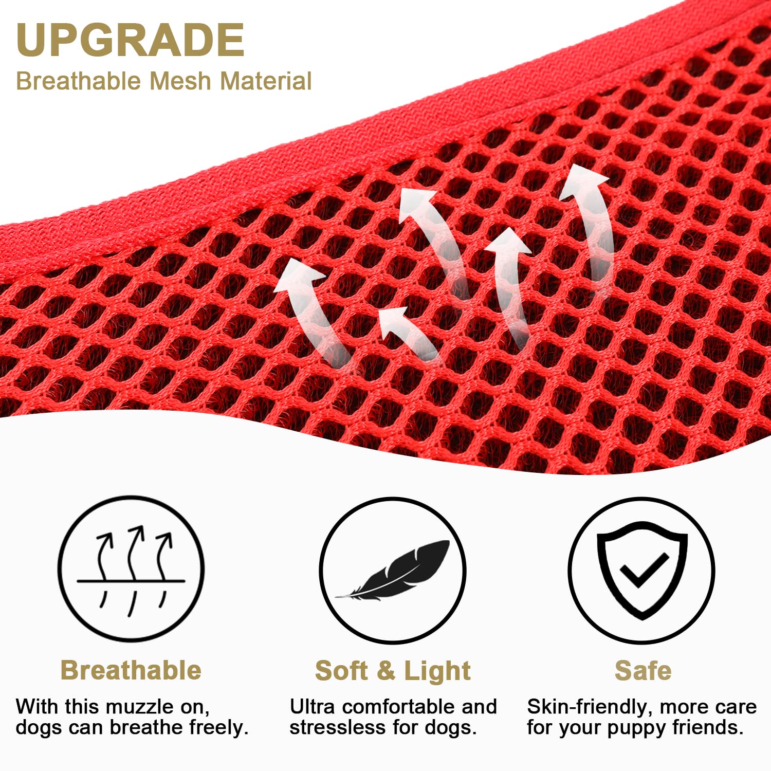Reflective Adjustable Dog Muzzle for Small Medium Large Breeds - Soft Bite Proof Muzzle with Velcro Strap for Corgi, Beagle & Golden Retriever - Perfect for Training, Grooming & Outdoor Safety