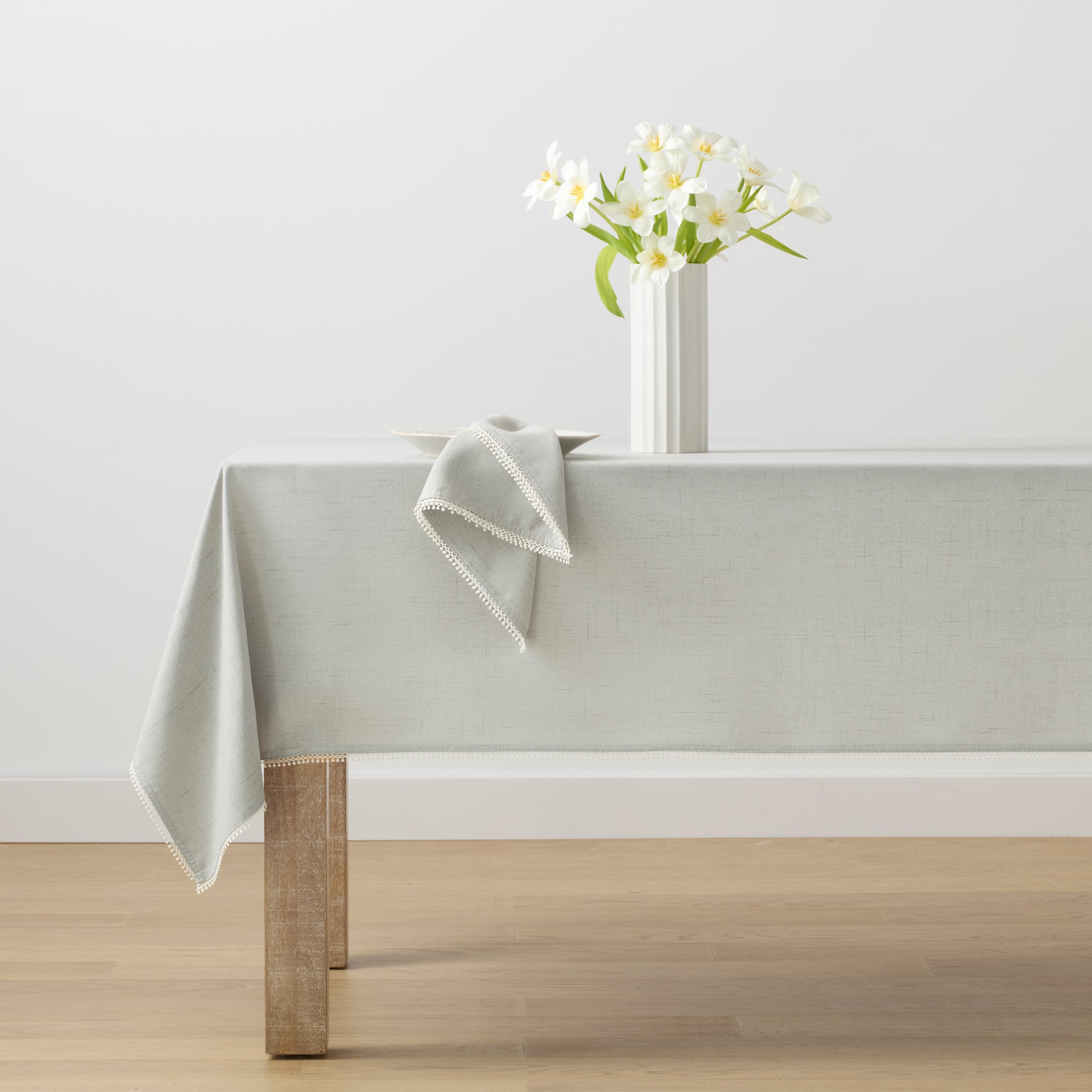Premium French Perle Dove Grey 19x19 Inch Linen Napkins - Elegant Dinner Party & Wedding Table Decor