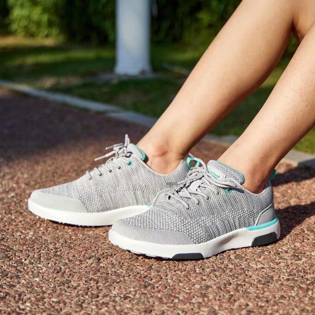 OrthoComfoot Women's Orthopedic Sneakers for Plantar Fasciitis Relief - Comfortable Arch Support Walking Shoes with Orthotic Insoles - Supportive Casual Sneakers for Foot & Heel Pain - Perfect for Work, Travel & Daily Walking