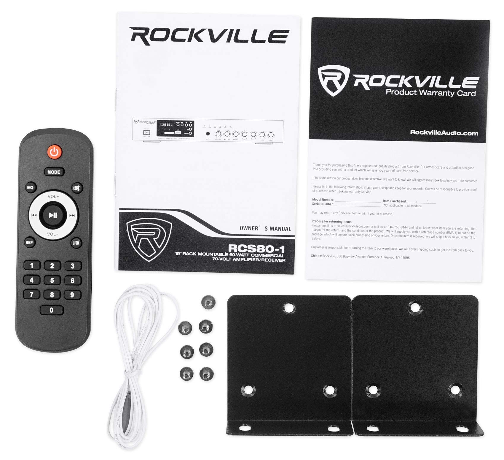 Rockville Commercial Restaurant Amplifier with (2) White 5.25