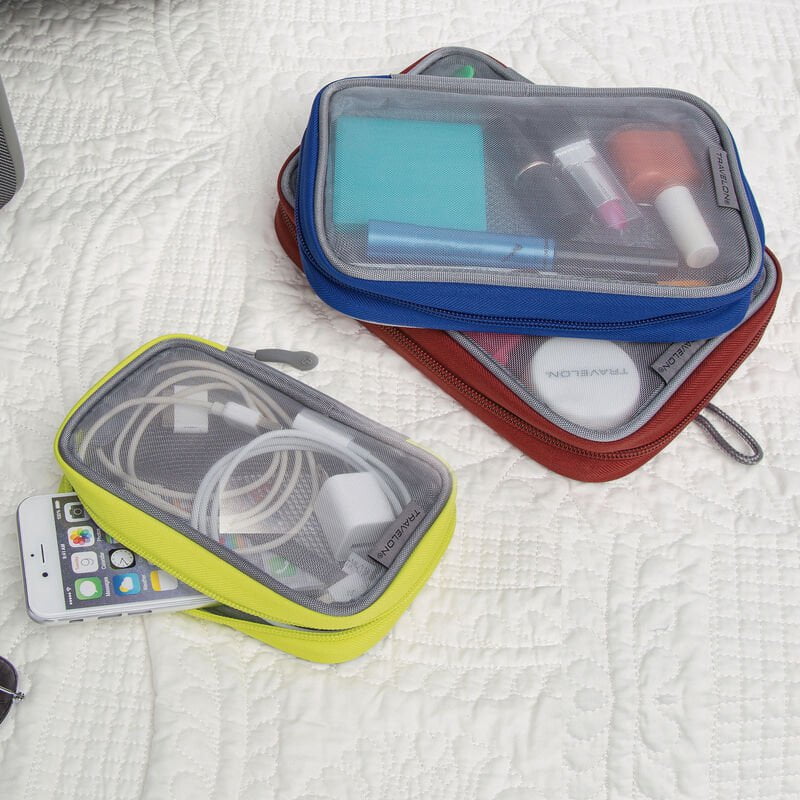 Travelon Set of 3 Lightweight Packing Cubes for Suitcases - Organize Clothes, Toiletries & Travel Essentials - Perfect for Vacations, Business Trips & Weekend Getaways