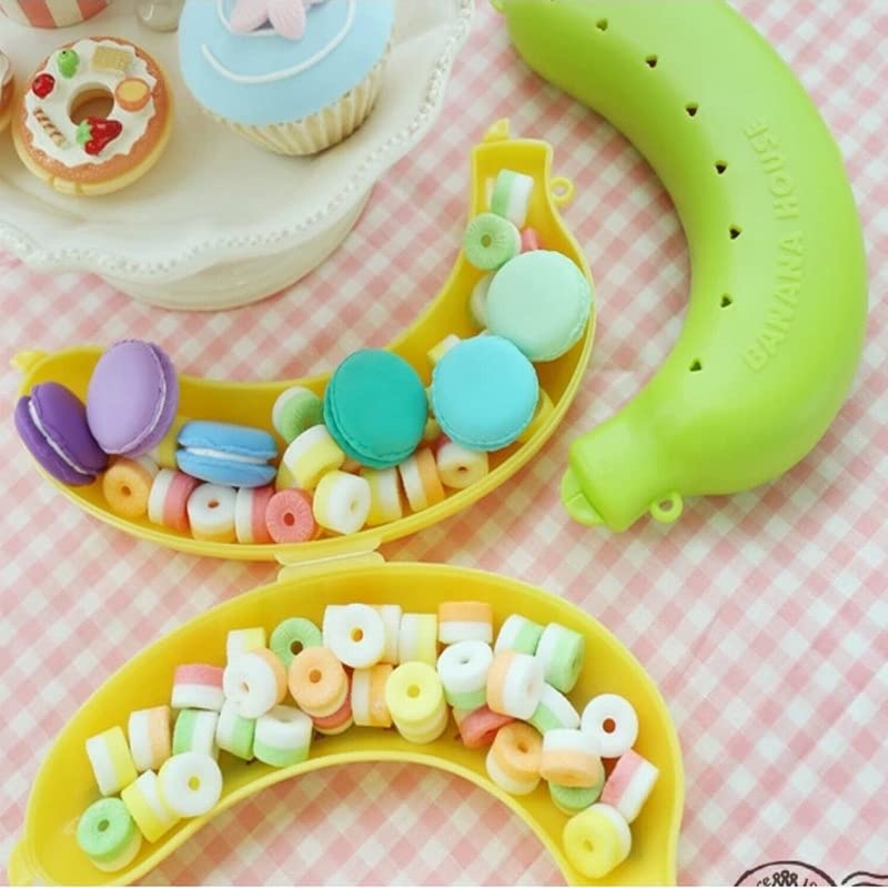 Raguso Cute Banana Storage Box - Yellow Fruit Protector Case for Lunch, Snacks & Kitchen Organization | Durable Banana Holder for Home, Office & Picnic Use