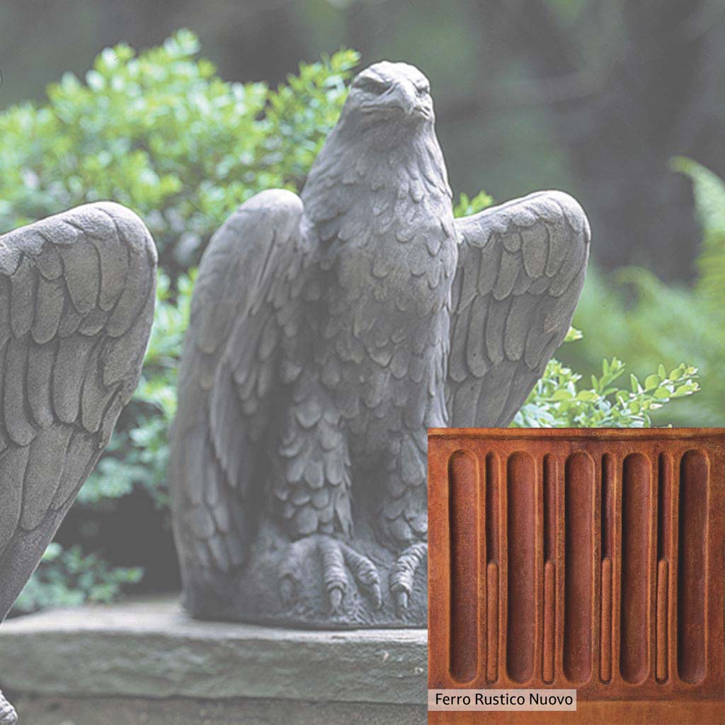 Campania International Eagle Looking Right Statue - Bronze Eagle Sculpture for Home & Garden Decor - Perfect for Outdoor Patio, Lawn, or Office Display