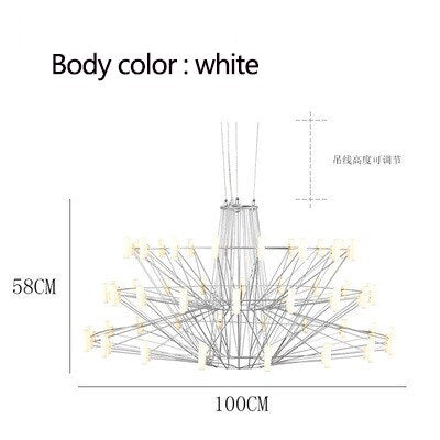 Designer Coppelia LED Chandelier - Modern Crystal Ceiling Light Fixture for Dining Room & Living Room | Energy-Efficient Bright Lighting for Home Decor & Luxury Interiors