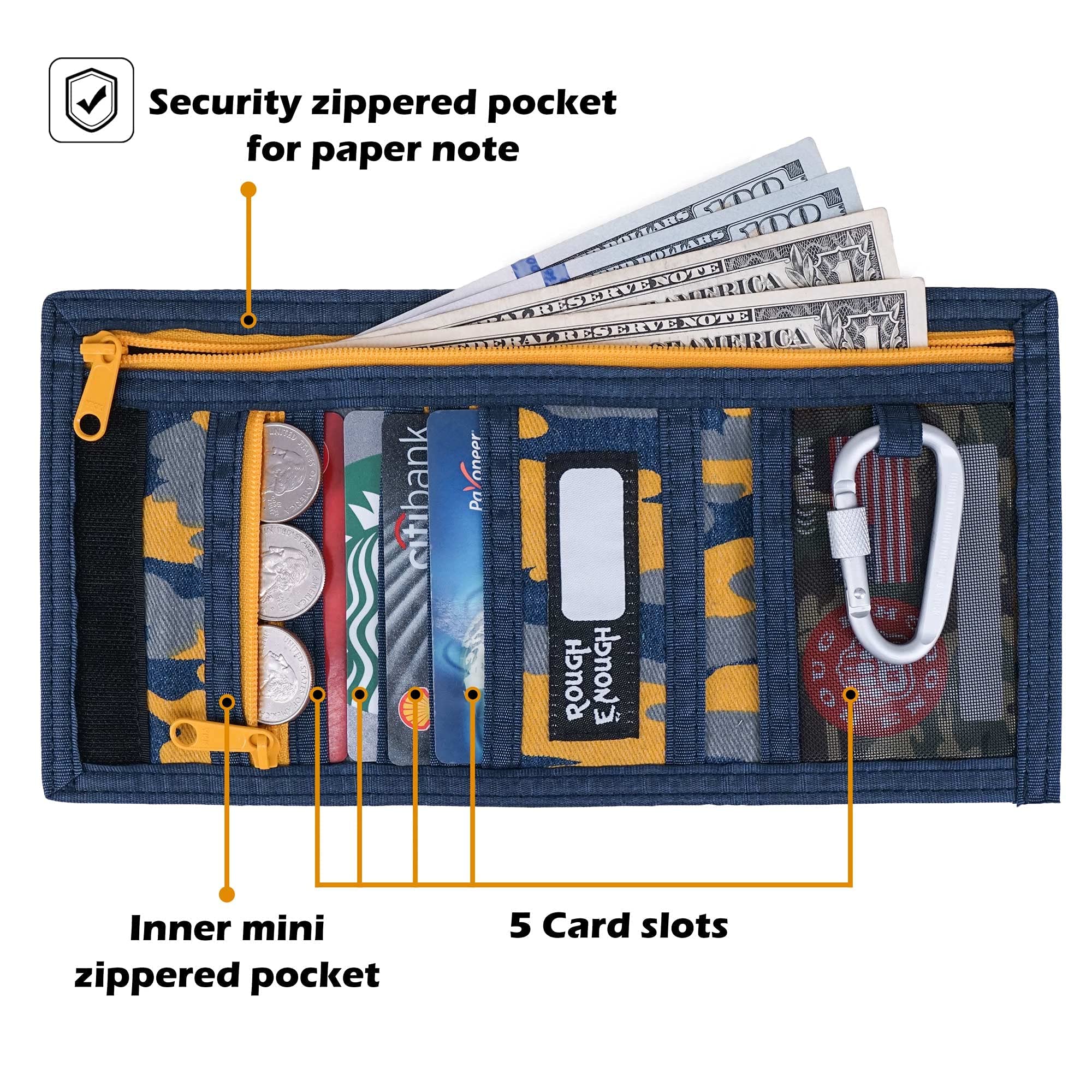 Durable Kids Wallet for Boys & Teens - Lanyard Neck Wallet with Keychain - Perfect Gift for Teenagers - Ideal for School, Travel & Outdoor Activities