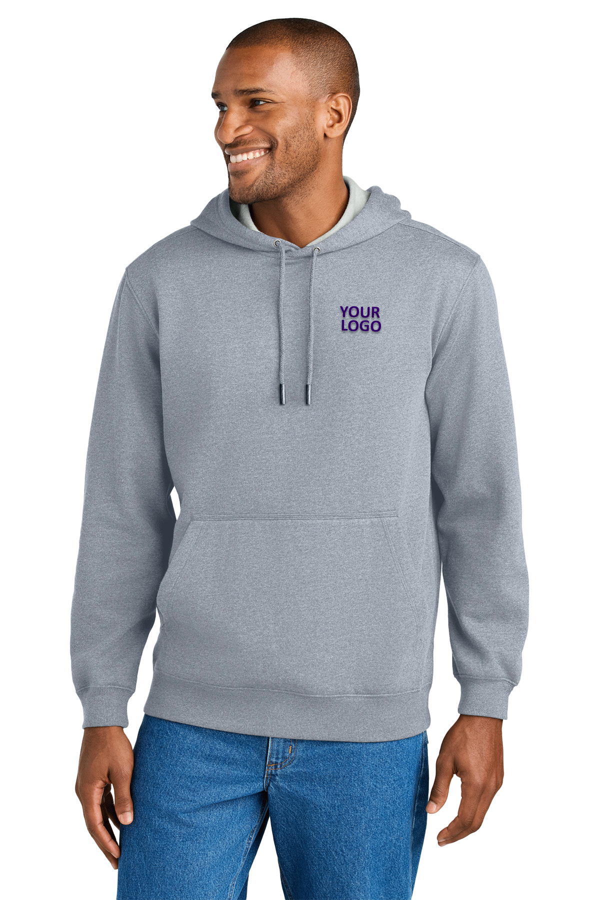 CornerStone Tough Fleece Custom Pullover Hoodies for Men & Women - Soft & Warm Heather Grey Fleece Sweatshirt - Perfect for Casual Wear, Outdoor Activities & Gym Workouts