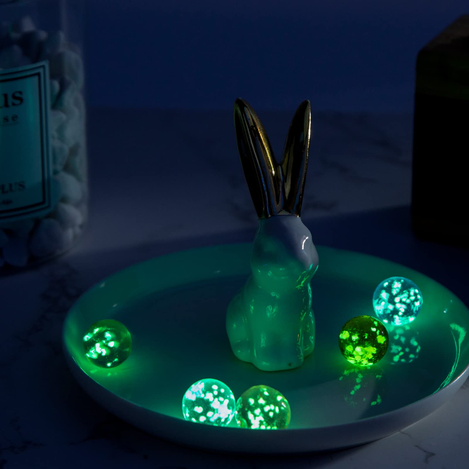 36PCS Glass Marbles Set for Kids with 5 Glow in The Dark Marbles - Fun Running Game Toy, Perfect Gift for Birthday & Party Games | Indoor & Outdoor Play, STEM Learning Activity