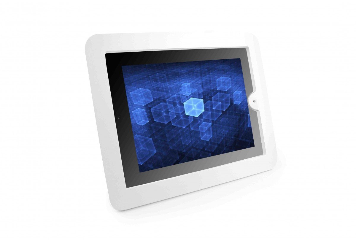 Maclocks 213EXENW White iPad Wall Mount Enclosure - Compatible with iPad 2/3/4, iPad Air, Air 2 & Pro 9.7 - Secure Office & Retail Display Solution