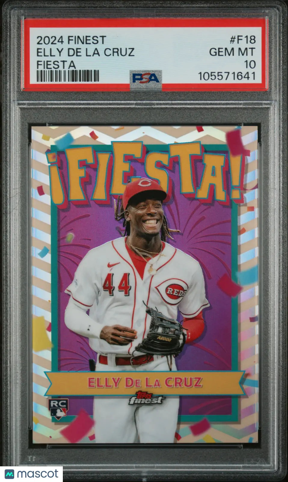 2024 Topps Finest Baseball Fiesta Elly De La Cruz Rookie Card PSA 10 Gem Mint - Perfect for Collectors, Investment & Baseball Memorabilia Displays