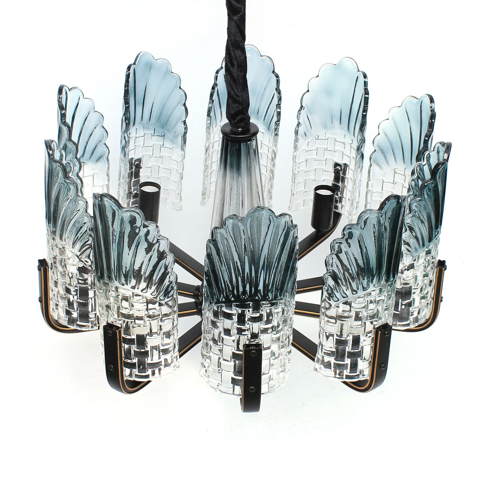CNCEST 25.5 Inch Modern Chandelier - K9 Nordic Crystal Glass LED Ceiling Light Fixture with 10 E12 Bulbs | Elegant Lighting for Bedroom, Living Room & Dining Room | Perfect for Home Decor, Dinner Parties & Romantic Ambiance