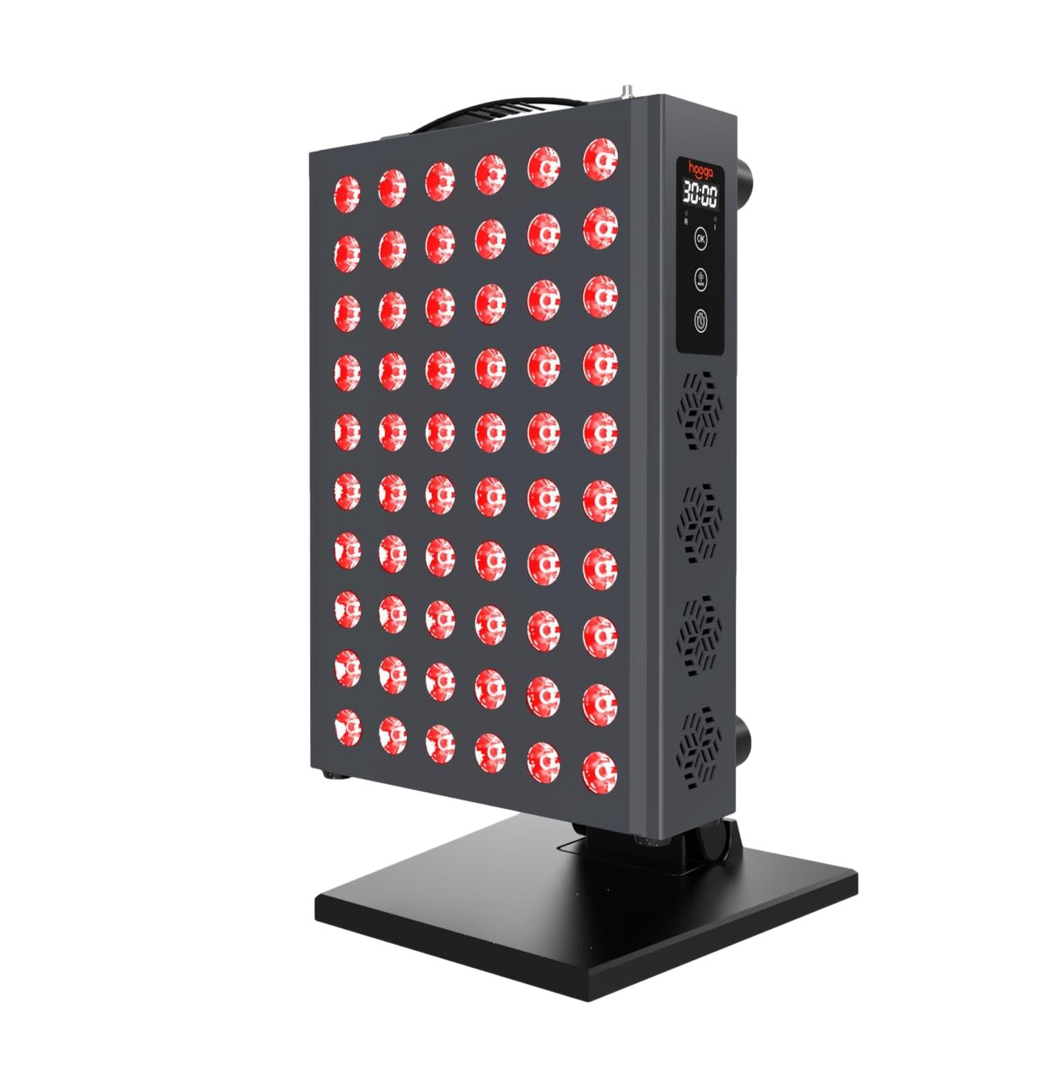 Hooga PRO300 Red Light Therapy Device - 60 Dual Chip LEDs for Face & Body Pain Relief, Skin Rejuvenation, Muscle Recovery | Near Infrared Light Panel with Timer & Stand | Flicker-Free Clinical Grade for Home & Professional Use | Energy Booster & Performance Enhancer