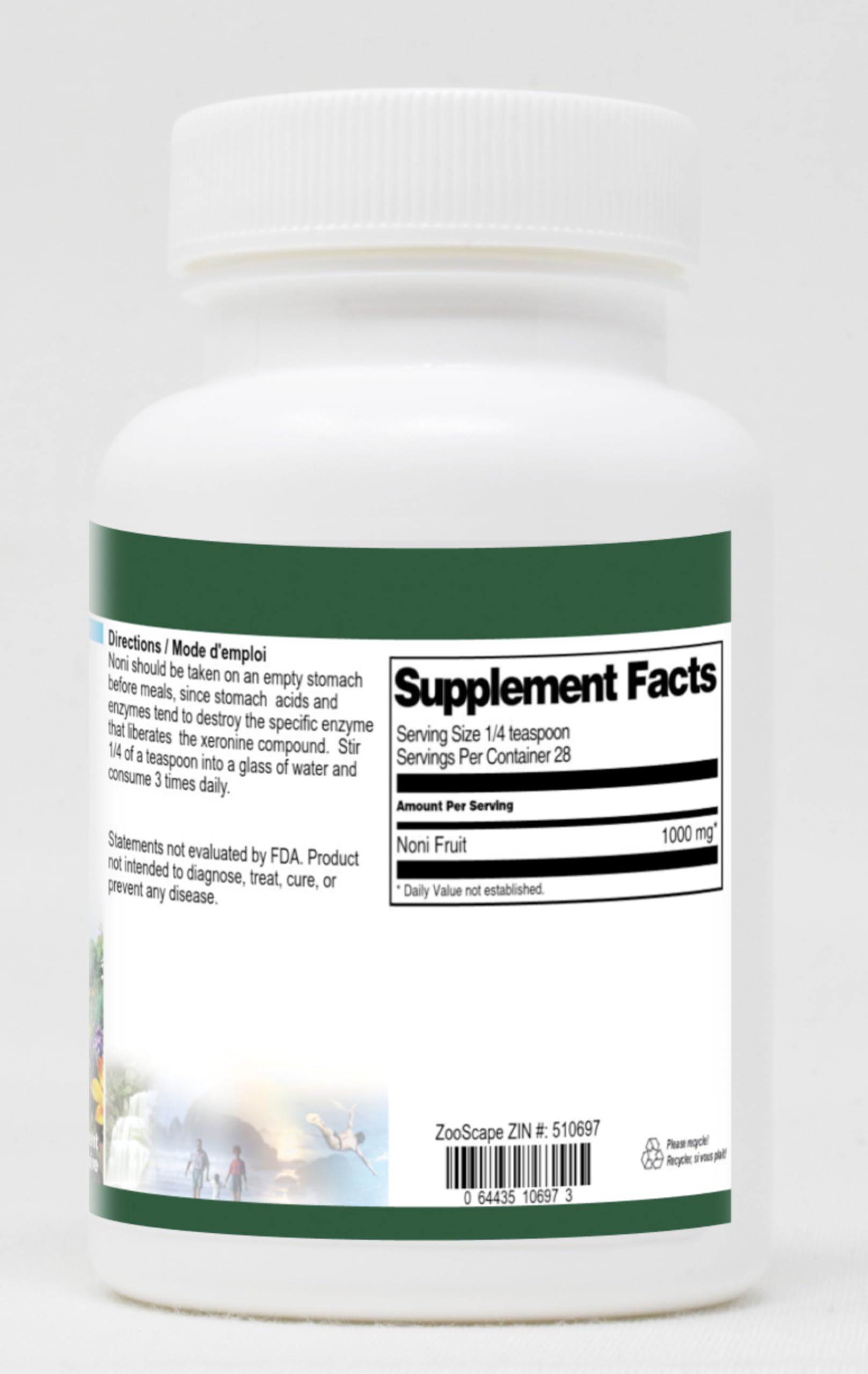 Organic Noni Fruit Powder 1 oz (30g) - Pure & Natural Superfood Supplement for Immune Support, Energy Boost & Wellness - Use in Smoothies, Juices, Teas & Baking