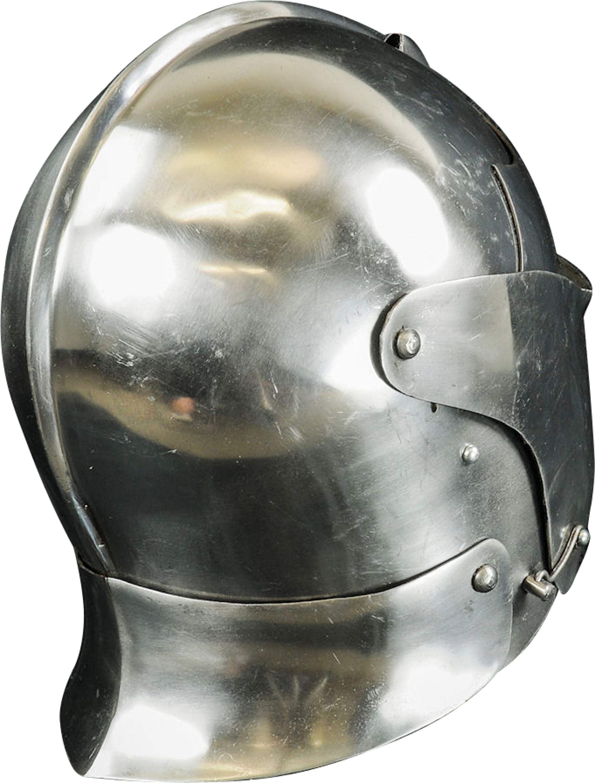 16 Gauge Medieval North Italian Sallet Helmet with Visor - 1.5mm Steel Knight Helmet for LARP, Cosplay, Viking & Spartan Reenactment | Perfect for Renaissance Fairs, Historical Events & Theater Performances