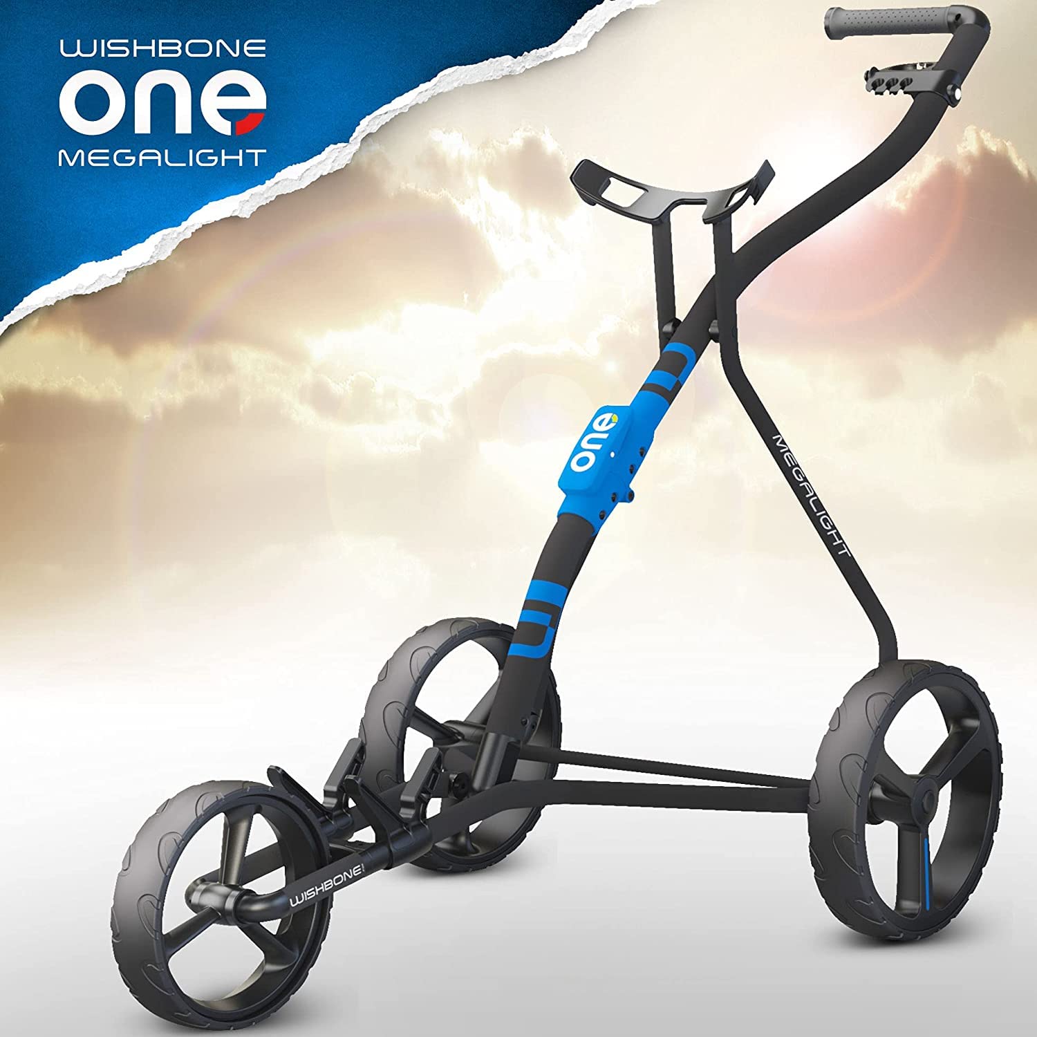 Premium 3-Wheel Golf Push Cart - Lightweight Folding Golf Trolley with Adjustable Handles | Perfect for Golfers, Caddies & Outdoor Sports Enthusiasts | Ideal for Golf Courses, Driving Ranges & Practice Sessions