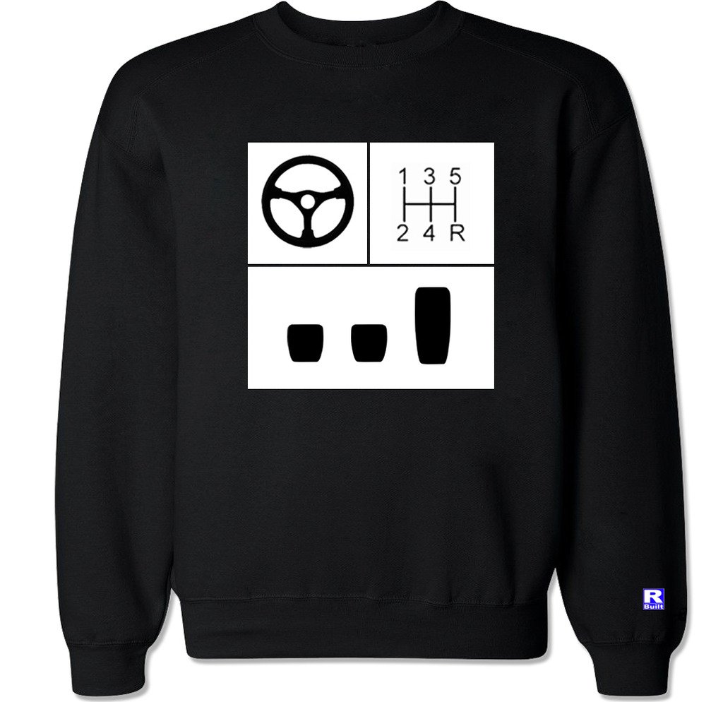 FTD Apparel Men's Left Hand Drive Crew Neck Sweater - Soft Cotton Knit Pullover for Casual Wear & Winter Layering