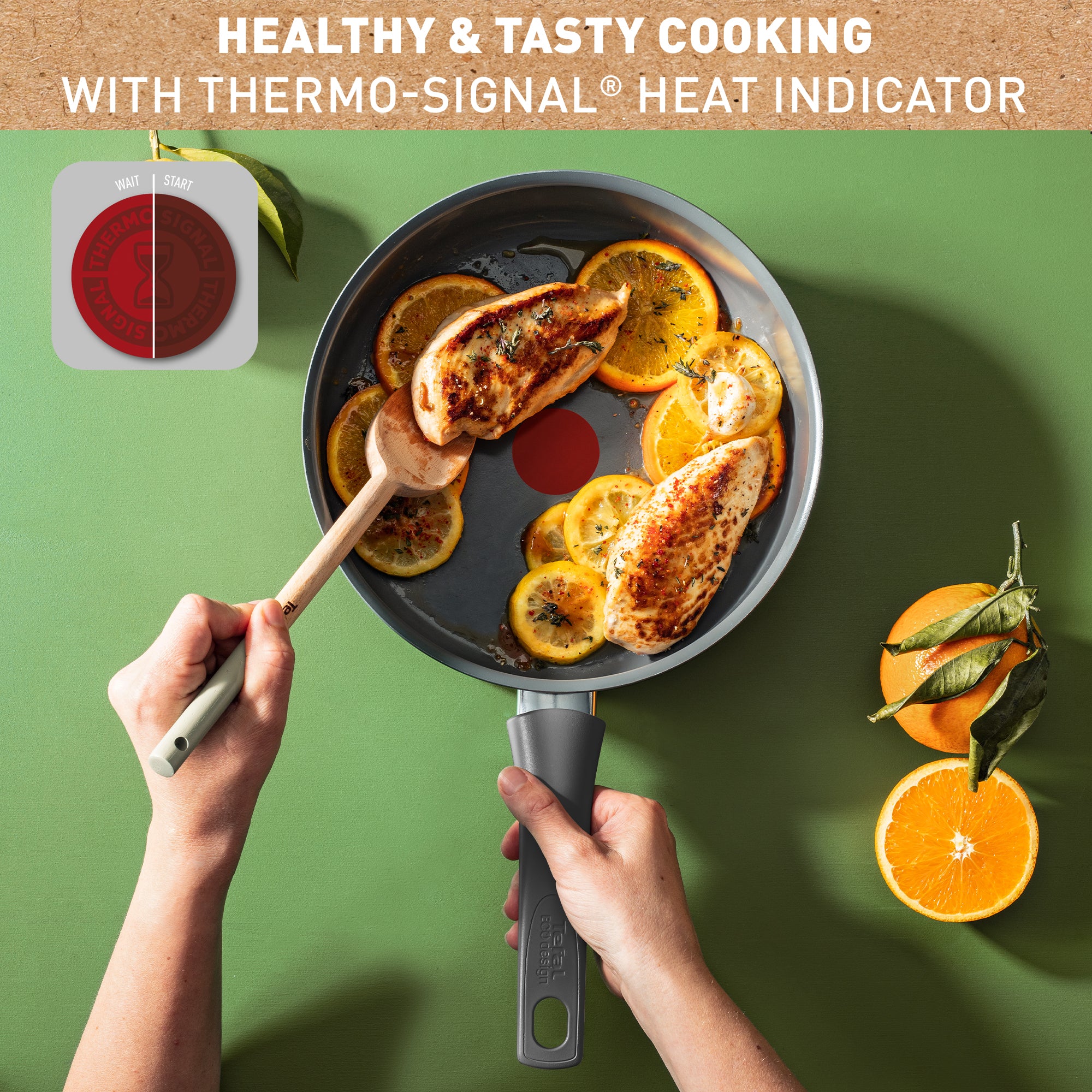 Tefal Revive Ceramic Induction Non-Stick Saute Pan with Lid - 24cm (9.5 Inch) - Eco-Friendly Cookware for Healthy Cooking - Perfect for Frying, Searing & Sauteing Vegetables, Meat & Eggs