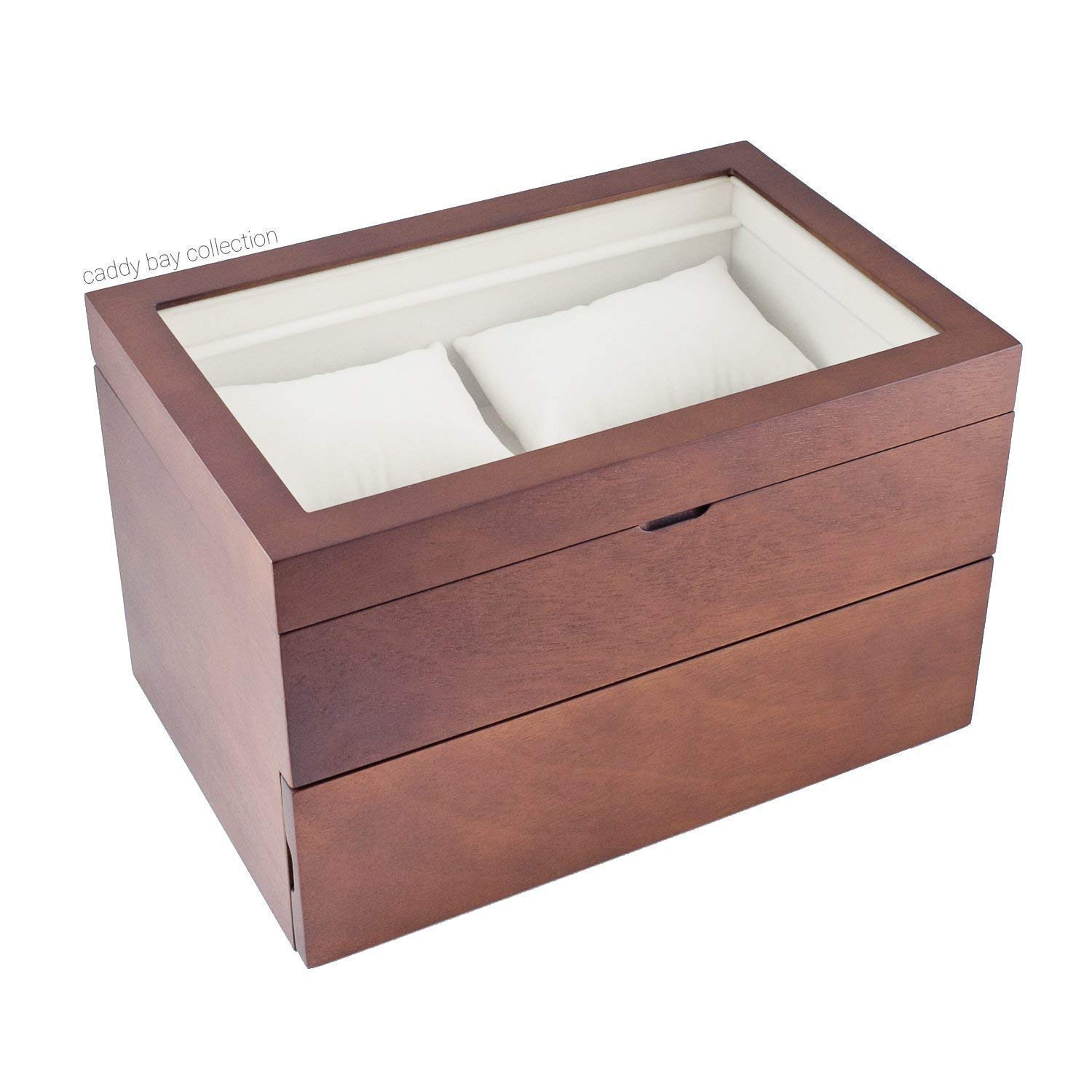 Personalized Wood Watch Box for 20 Watches - Holds Up to 52mm Size Watches | Luxury Watch Storage & Display Case for Men, Women, Collectors | Perfect Gift for Watch Enthusiasts & Jewelry Organization