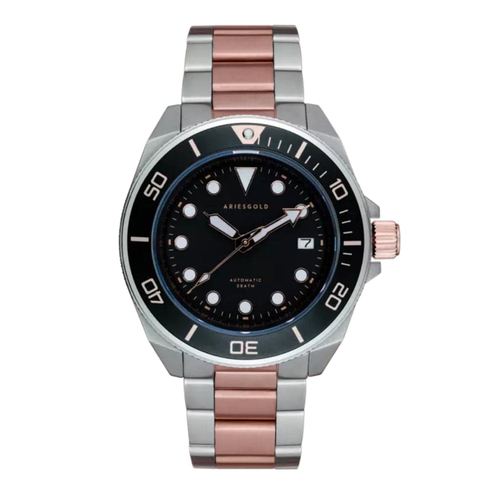 ARIES GOLD G 9029 SRG BKRG Dreadnought Unisex Watch - Stylish Waterproof Wristwatch for Men & Women, Perfect for Outdoor Activities, Sports & Everyday Wear