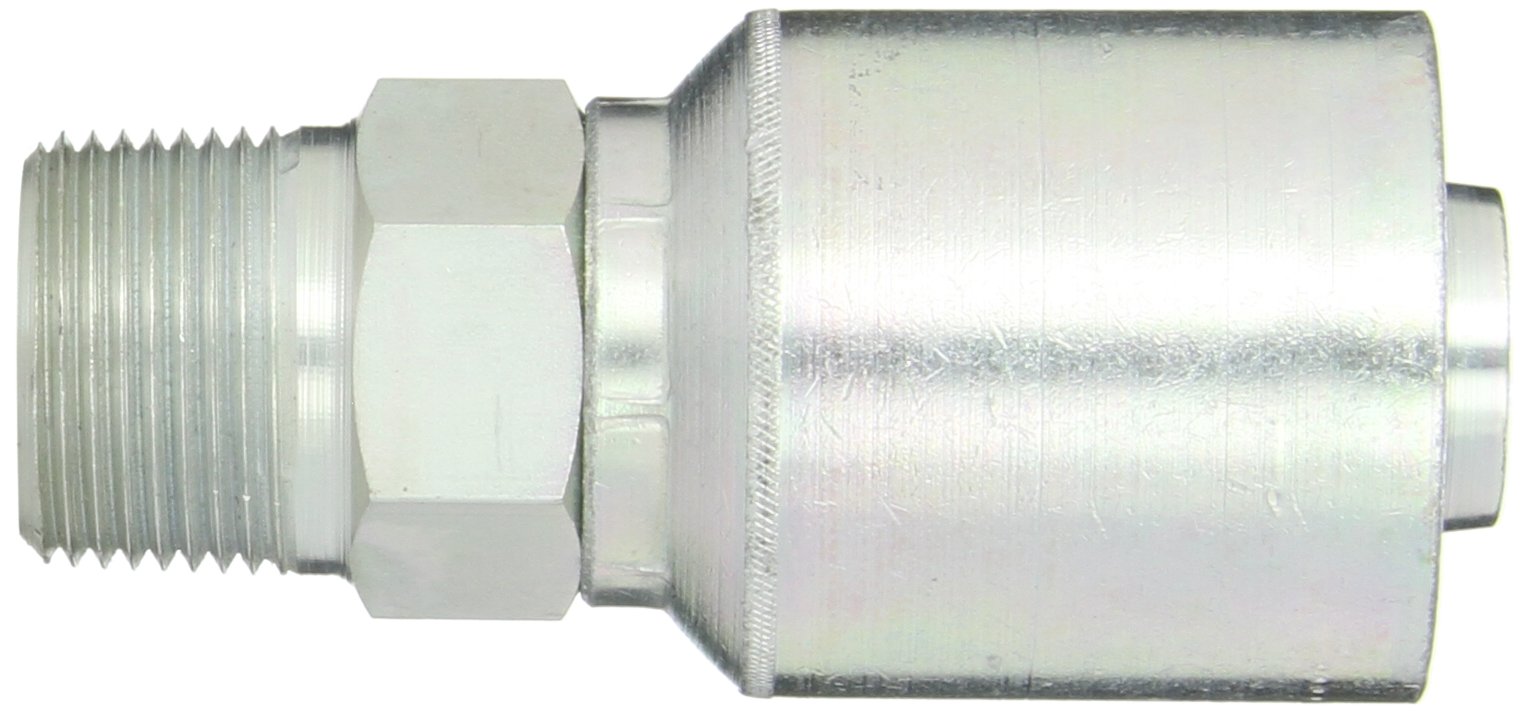 EATON Weatherhead Coll-O-Crimp 43016U-116 Male Pipe Rigid Fitting, Low Carbon Steel, 1