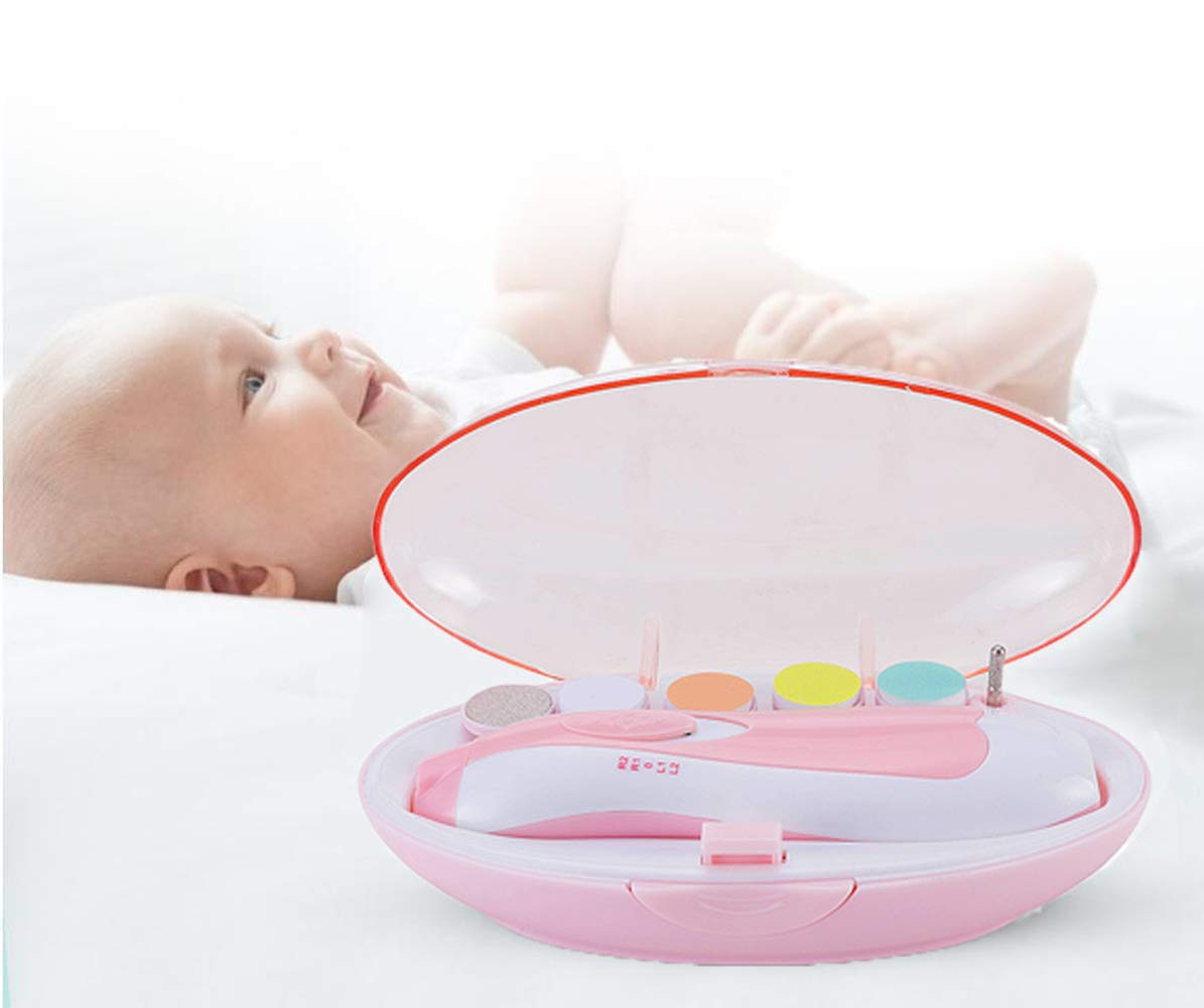 Electric Baby Nail Trimmer & Clipper Kit - Safe Nail Care for Newborns, Infants & Toddlers - Gentle Fingernail & Toenail Trimming, Filing & Polishing - Battery Operated (AA Not Included) - Perfect for Stress-Free Baby Grooming at Home or Travel